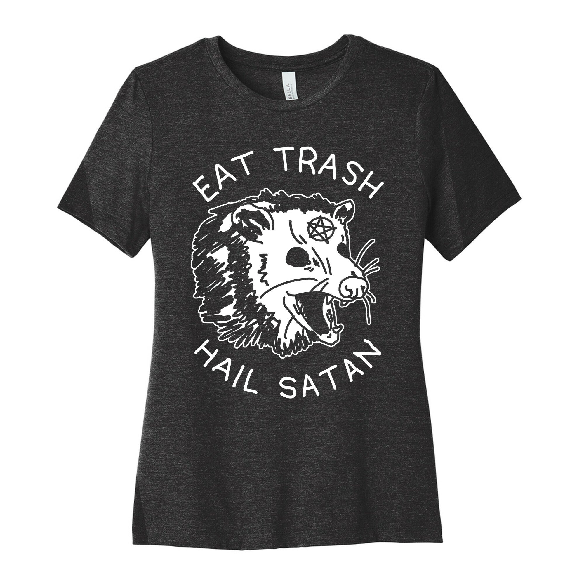 Eat Trash Hail Satan Possum Women's Cotton Tee